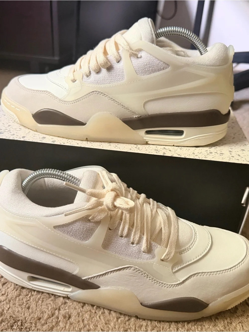Air Jordan 4 RM- Size 9.5m - Neutral Cream Color